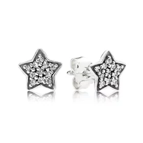 PANDORA Pavé Star Stud Silver Earrings - 290546CZ PANDORA Pavé Star Stud Silver Earrings - 290546CZ