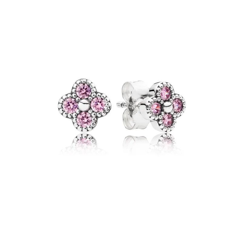 (image for) PANDORA Pink Oriental Blossom Stud Earrings - 290647PCZ - Product Image