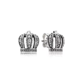 PANDORA Royal Crown, Clear Cz Stud Earrings - 290539CZ