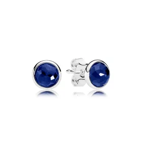 PANDORA September Droplets, Synthetic Sapphire Stud Earrings - 290738ssa PANDORA September Droplets, Synthetic Sapphire Stud Earrings - 290738ssa