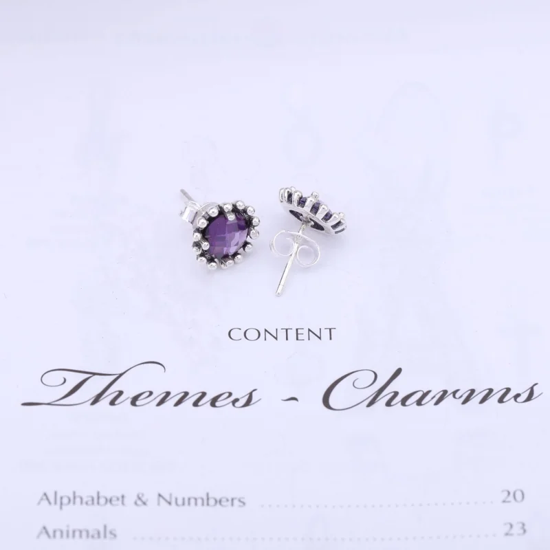 (image for) PANDORA Shining Midnight Crystal Stud Earrings - 290561NBC - View 4