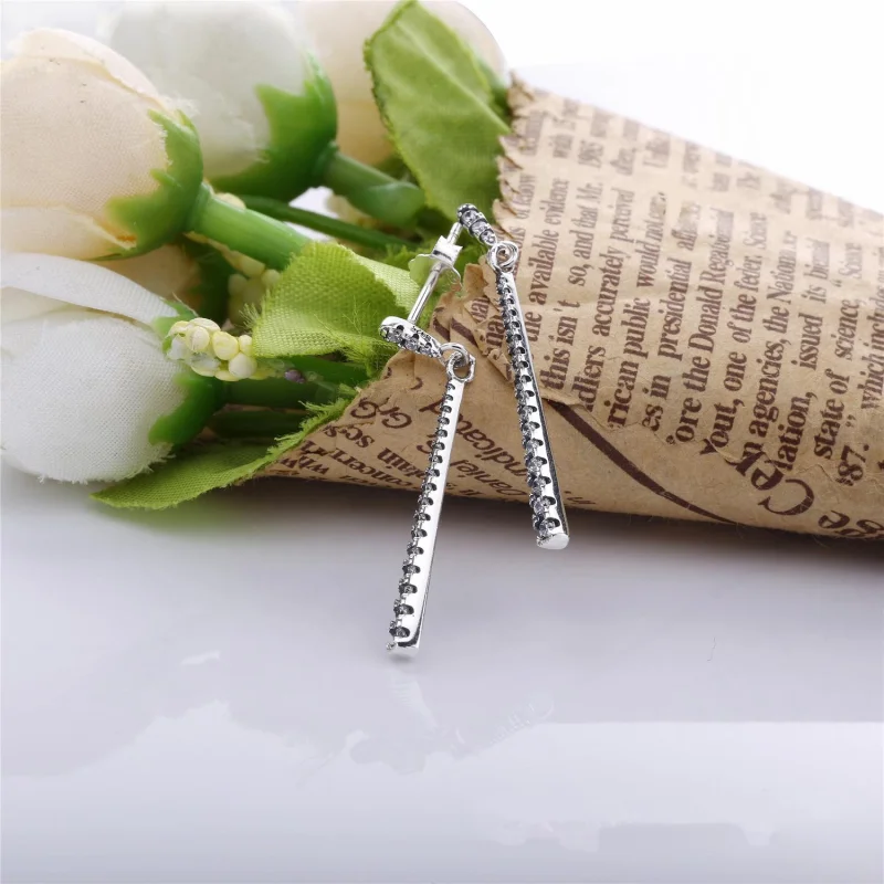 (image for) PANDORA Shooting Stars Dangle Earrings, Clear CZ - 296351CZ - View 2