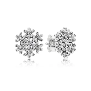 (image for) PANDORA Snowflake Stud Earrings - 290589CZ