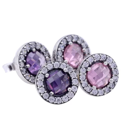 PANDORA Sparkling Amethyst Stud Earrings - 290548AM