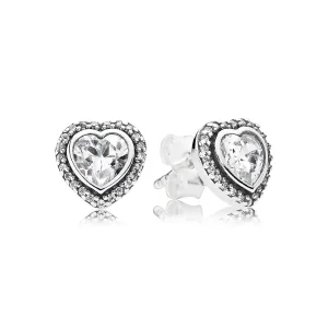 (image for) PANDORA Sparkling Hearts Stud Earrings - 290568CZ