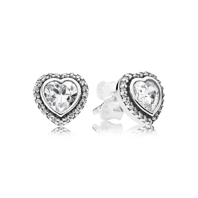 (image for) PANDORA Sparkling Hearts Stud Earrings - 290568CZ - Product Image