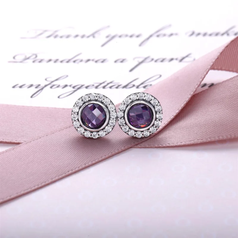 (image for) PANDORA Statement Pink Sparkling Stud Earringst - 290553PCZ - View 3