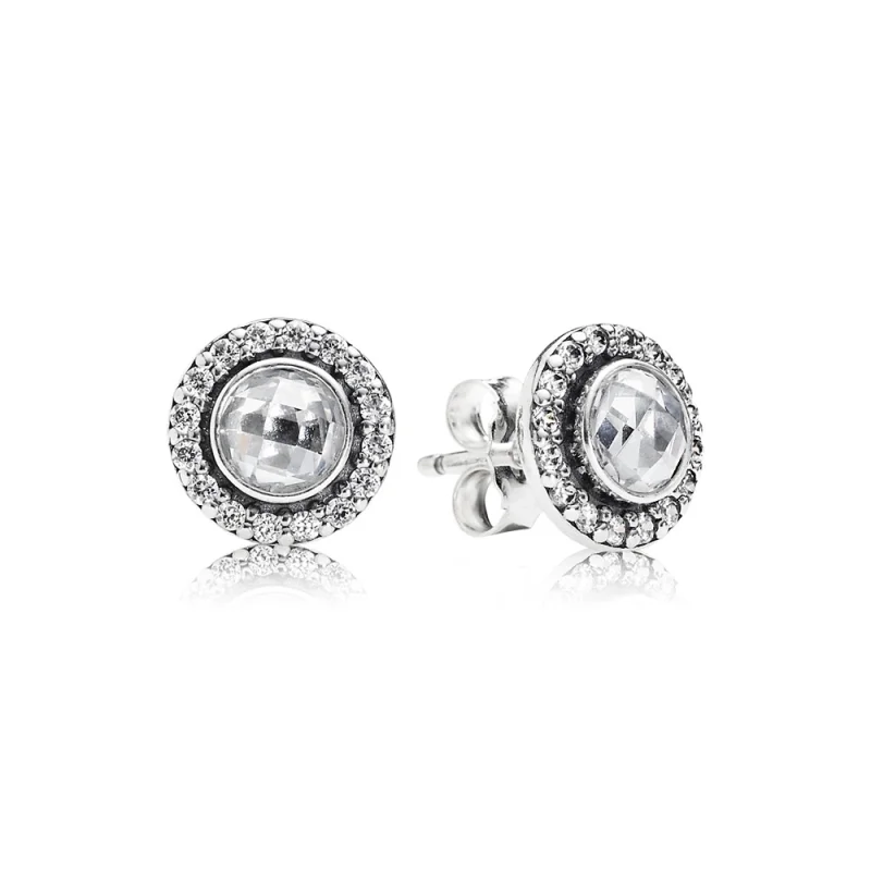 (image for) PANDORA Statement Pink Sparkling Stud Earringst - 290553PCZ - Product Image
