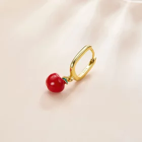 Pandora Style 18ct Gold Plated Apple Dangle Earrings - SCE1079 Pandora Style 18ct Gold Plated Apple Dangle Earrings - SCE1079