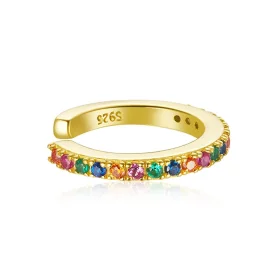 Pandora Style 18ct Gold Plated Colorful Ear clip - SCE993-B Pandora Style 18ct Gold Plated Colorful Ear clip - SCE993-B
