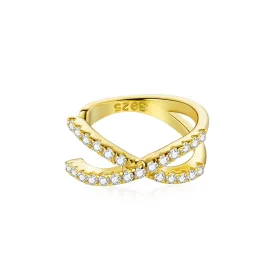 Pandora Style 18ct Gold Plated Cross Ear clip - SCE997-B