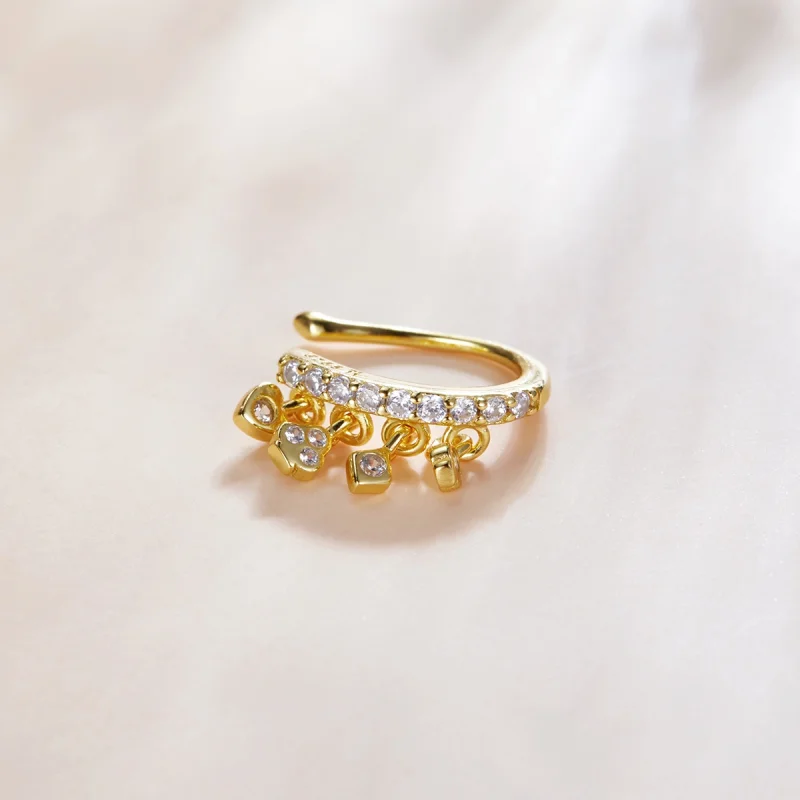 (image for) Pandora Style 18ct Gold Plated My Girl Ear clip - SCE1075 - View 2