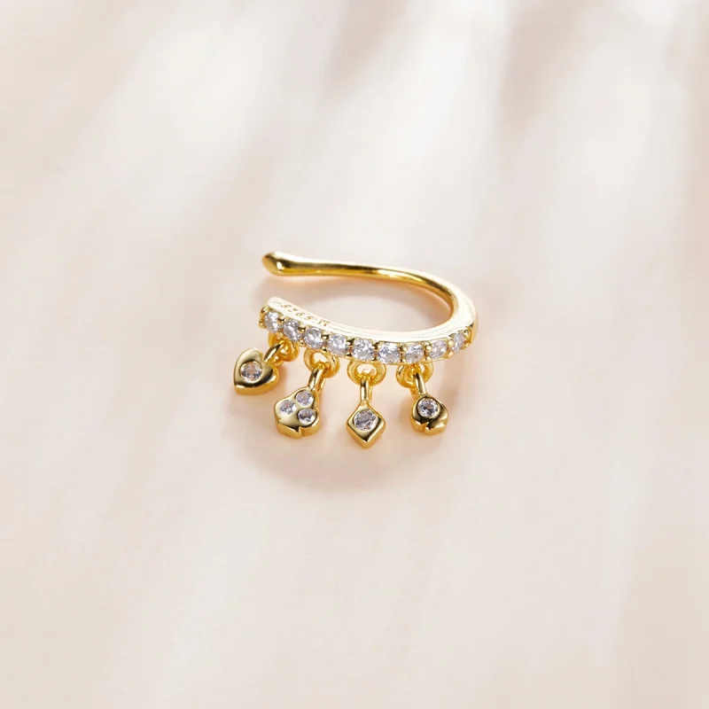 (image for) Pandora Style 18ct Gold Plated My Girl Ear clip - SCE1075 - View 4