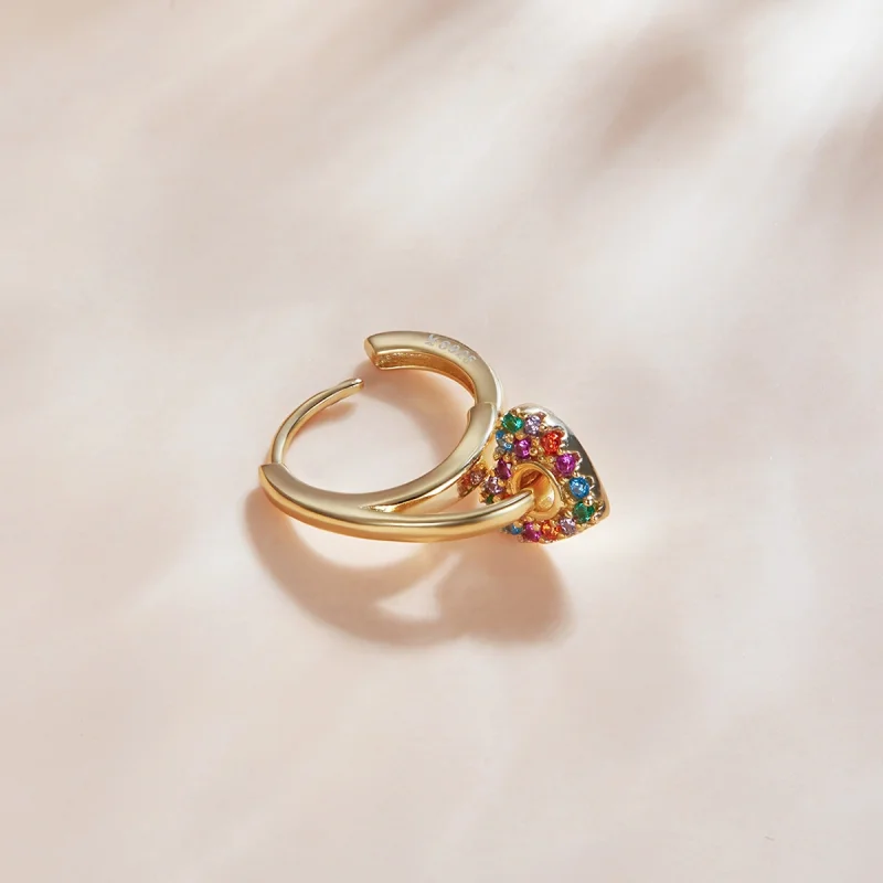 (image for) Pandora Style 18ct Gold Plated Mysterious Spain Love Hoop Earrings - SCE1149 - View 2