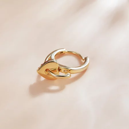 Pandora Style 18ct Gold Plated Mysterious Spain Love Hoop Earrings - SCE1149