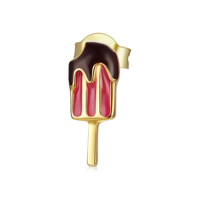(image for) Pandora Style 18ct Gold Plated Popsicle Stud Earrings - SCE1164 - Product Image
