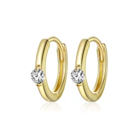 Pandora Style 18ct Gold Plated Shining Diamond Hoop Earrings - SCE1050-B Pandora Style 18ct Gold Plated Shining Diamond Hoop Earrings - SCE1050-B