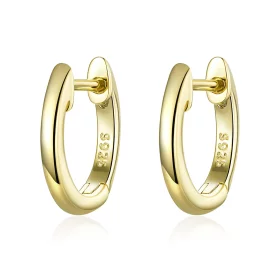 Pandora Style 18ct Gold Plated Simple Hoop Earrings - SCE808 Pandora Style 18ct Gold Plated Simple Hoop Earrings - SCE808