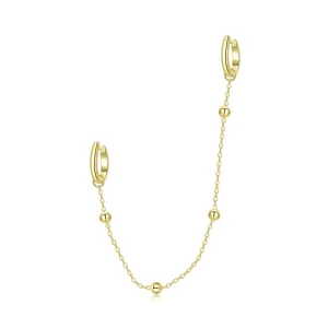 (image for) Pandora Style 18ct Gold Plated Single Dangle Earrings - SCE1095