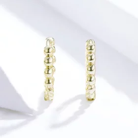 Pandora Style 18ct Gold Plated Small Ball Hoop Earrings - SCE807-B Pandora Style 18ct Gold Plated Small Ball Hoop Earrings - SCE807-B