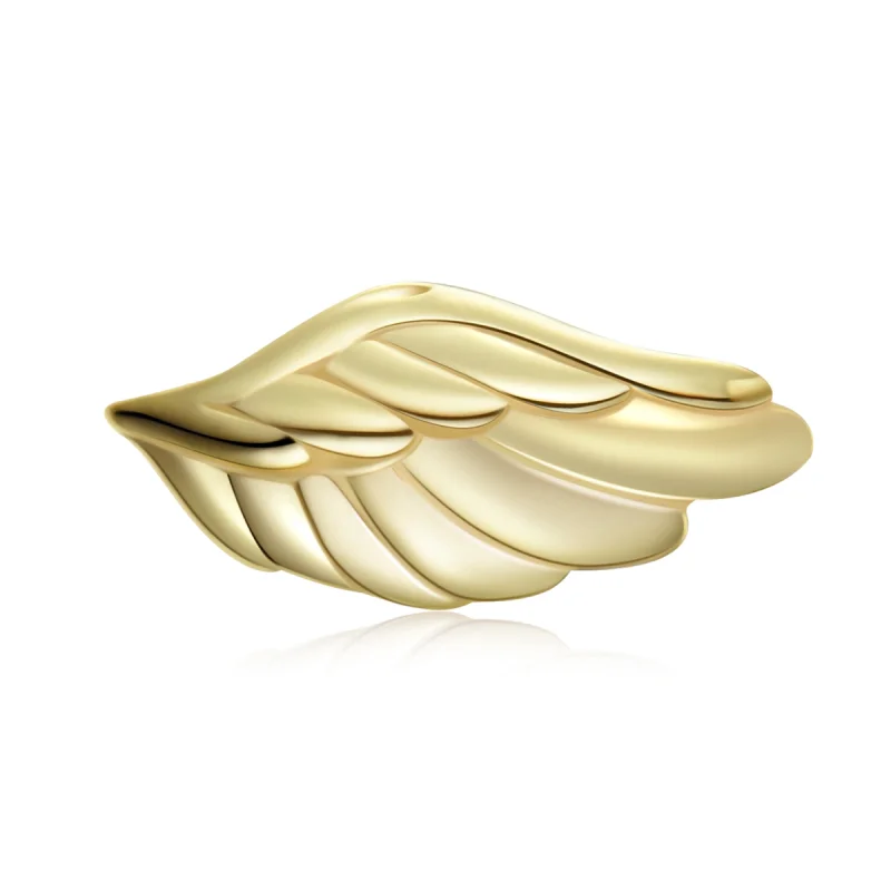 (image for) Pandora Style 18ct Gold Plated Wing Stud Earrings - SCE1092 - Product Image