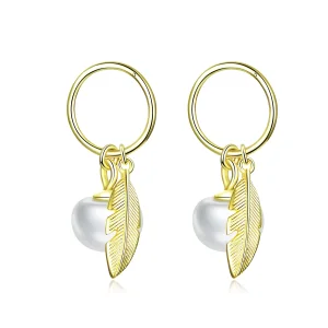 (image for) Pandora Style Gold-Plated Look Forward To Hanging Earrings - SCE671