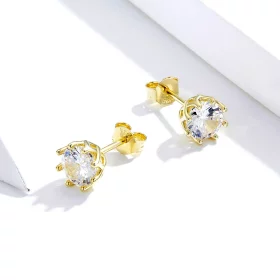 Pandora Style Gold-Plated Light Stud Earrings - SCE499-B Pandora Style Gold-Plated Light Stud Earrings - SCE499-B