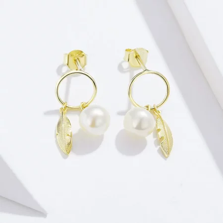 Pandora Style Gold-Plated Look Forward To Hanging Earrings - SCE671