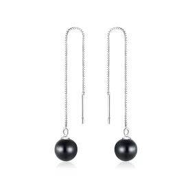 Pandora Style Silver Agate Dangle Earrings - SCE878 Pandora Style Silver Agate Dangle Earrings - SCE878