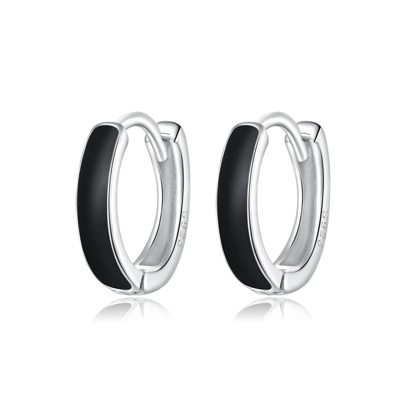 (image for) Pandora Style Silver Anti-Allergy Hoop Earrings - SCE1047 - Product Image