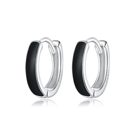Pandora Style Silver Anti-Allergy Hoop Earrings - SCE1047