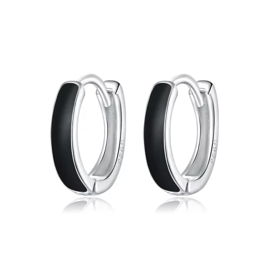 Pandora Style Silver Anti-Allergy Hoop Earrings - SCE1047