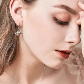 Pandora Style Silver Bee Hanging Earrings - SCE149 Pandora Style Silver Bee Hanging Earrings - SCE149