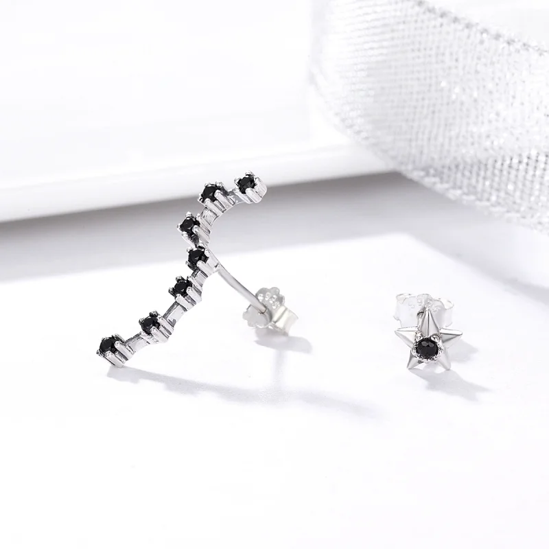 (image for) Pandora Style Silver Big Dipper Stud Earrings - SCE166 - View 5