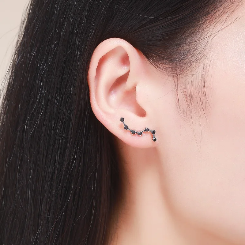 (image for) Pandora Style Silver Big Dipper Stud Earrings - SCE166 - View 7