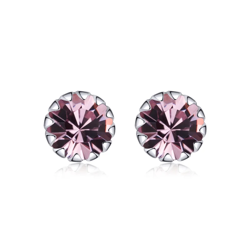 (image for) Pandora Style Silver Birthstone June Stud Earrings - SCE862-6 - Product Image