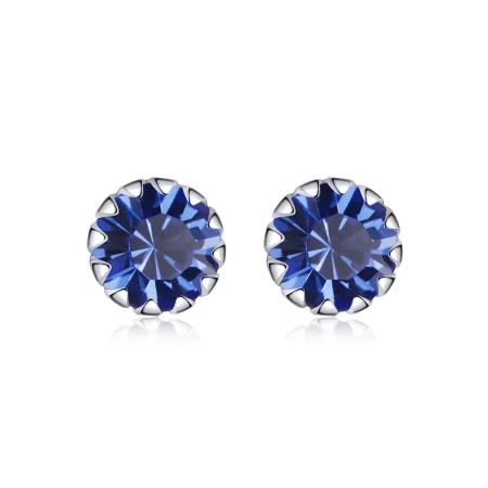 Pandora Style Silver Birthstone September Stud Earrings - SCE862-9