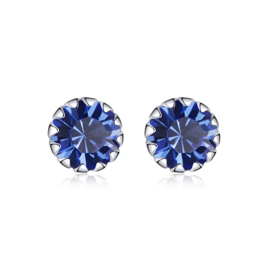 Pandora Style Silver Birthstone September Stud Earrings - SCE862-9