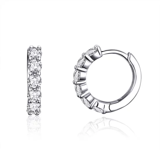 Pandora Style Silver Bright Time Hoop Earrings - SCE524