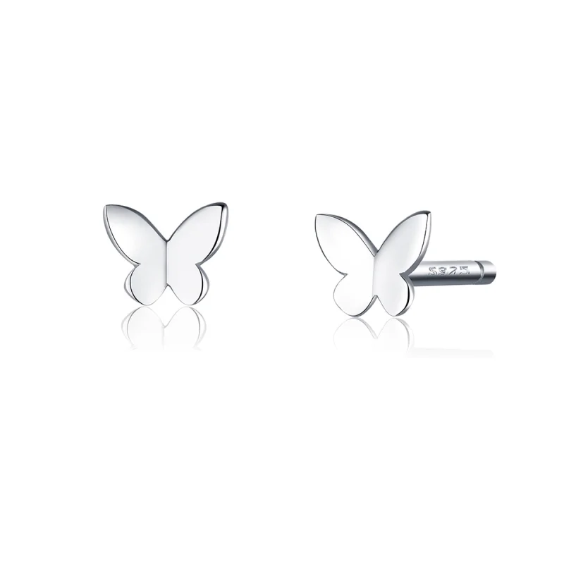 (image for) Pandora Style Silver Butterfly Stud Earrings - SCE775 - Product Image