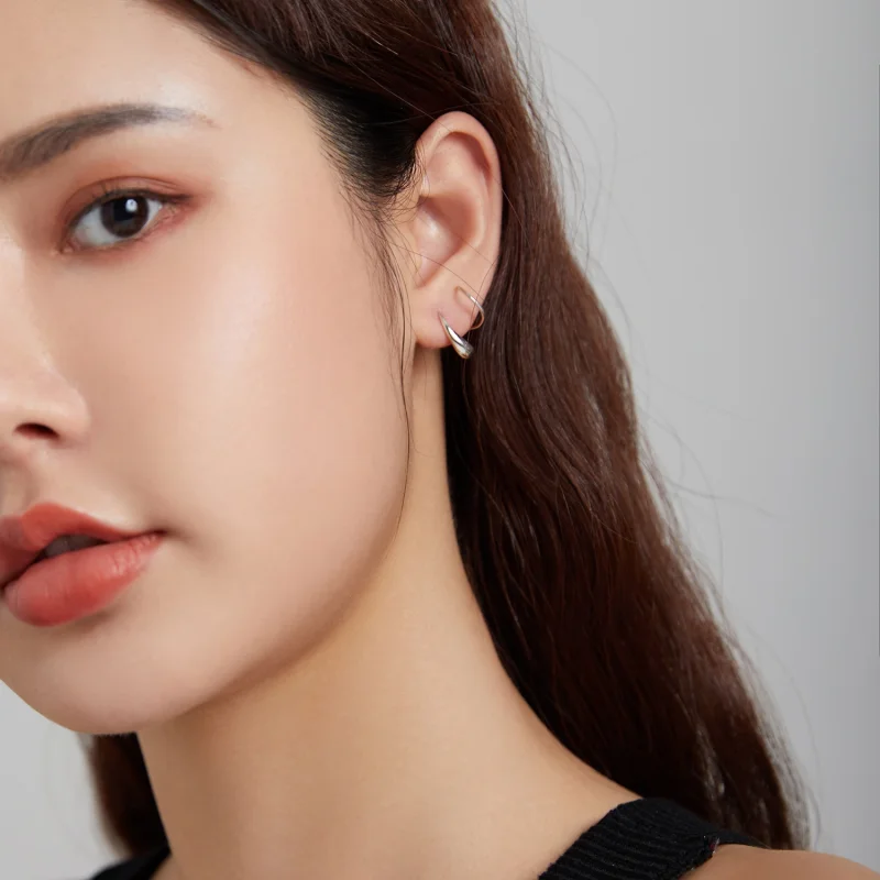 (image for) Pandora Style Silver Creative Water Droplets Stud Earrings - SCE1130 - View 6