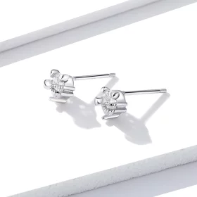 Pandora Style Silver Cute Kitten Stud Earrings - BSE205 Pandora Style Silver Cute Kitten Stud Earrings - BSE205