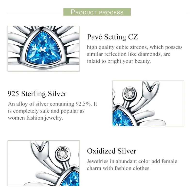 (image for) Pandora Style Silver Cute Little Crab Stud Earrings - SCE413 - View 4