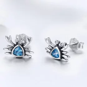 Pandora Style Silver Cute Little Crab Stud Earrings - SCE413 Pandora Style Silver Cute Little Crab Stud Earrings - SCE413