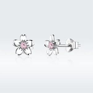 (image for) Pandora Style Silver Daisy Flower Stud Stud Earrings - SCE784