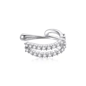Pandora Style Silver Dazzling Ear clip - SCE904 Pandora Style Silver Dazzling Ear clip - SCE904