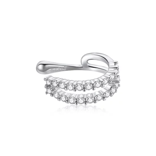 Pandora Style Silver Dazzling Ear clip - SCE904