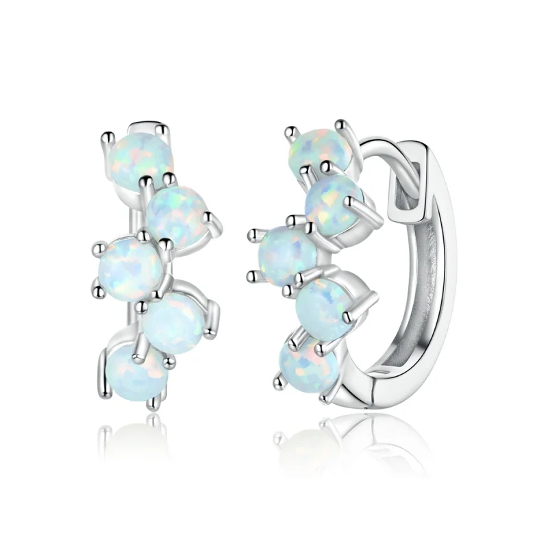 (image for) Pandora Style Silver Dream Bubbles Hoop Earrings - SCE941 - Product Image