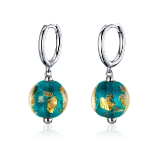 (image for) Pandora Style Silver Dream Glass Dangle Earrings - SCE817