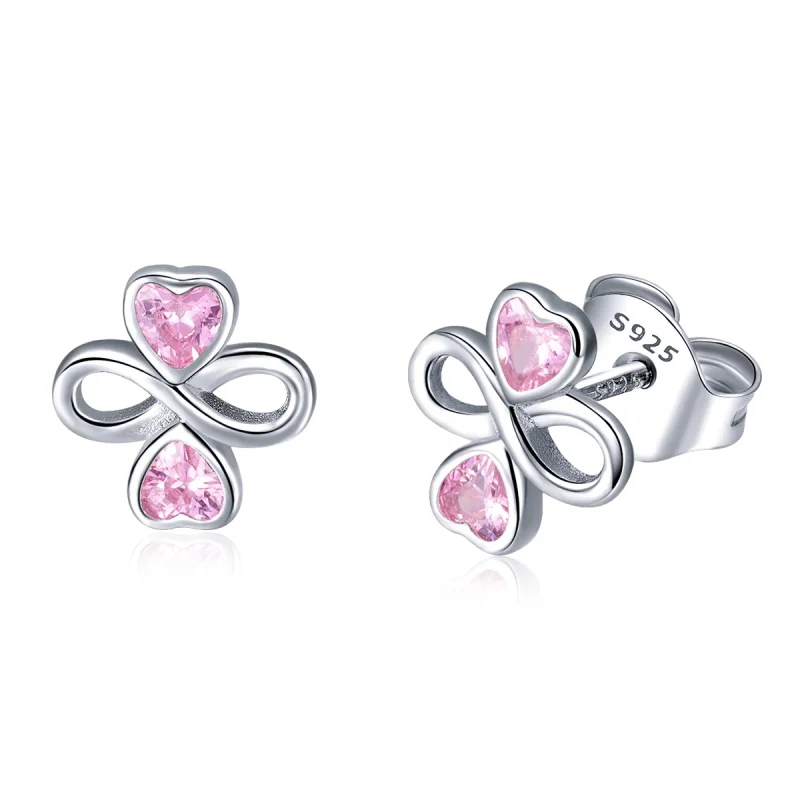 (image for) Pandora Style Silver Endless Love Stud Earrings - SCE455 - Product Image